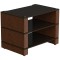 Blok Stax 2G 3 Shelf Hi-Fi Stand - Black Plywood Shelves / Natural Walnut Sides