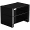 Blok Stax 2G 3 Shelf Hi-Fi Stand - Black Glass Shelves / High Gloss Black Sides