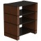 Blok Stax 2G 4 Shelf Hi-Fi Stand - Black Plywood Shelves / Natural Walnut Sides