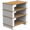 Blok Stax 2G 4 Shelf Hi-Fi Stand - Natural Ash Plywood Shelves / Satin White Sides