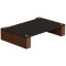 Blok Stax 2G Modular Hi-Fi Stand - Shelf 120 - Black Plywood Shelves / Natural Walnut Sides