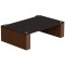 Blok Stax 2G Modular Hi-Fi Stand - Shelf 170 - Black Plywood Shelves / Natural Walnut Sides