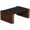 Blok Stax 2G Modular Hi-Fi Stand - Shelf 220 - Black Plywood Shelves / Natural Walnut Sides