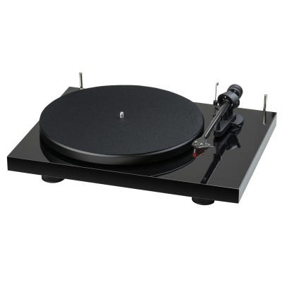 Pro-Ject Debut E Carbon Turntable - Ortofon 2M Red Cartridge - Black